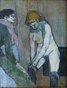  Henri  Toulouse-Lautrec Woman Pulling Up Her Stocking USA oil painting reproduction